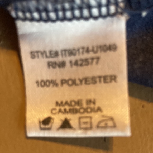 Size L short sleeve blouse from Pseudio Navy print - Picture 6 of 6